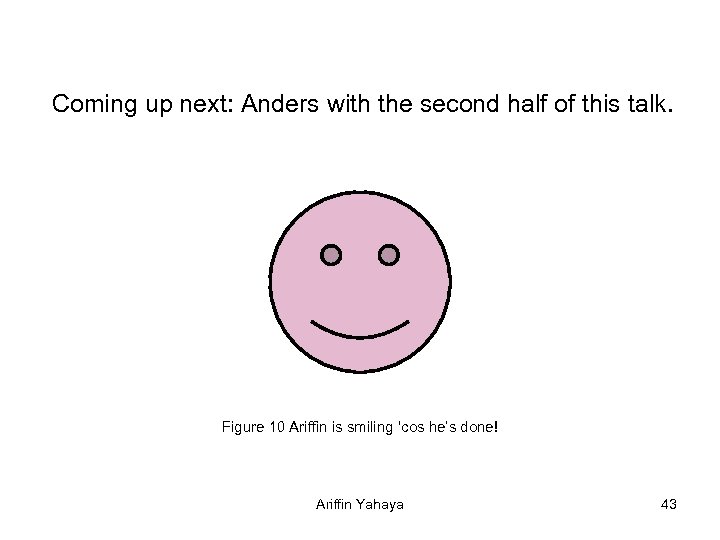 Coming up next: Anders with the second half of this talk. Figure 10 Ariffin