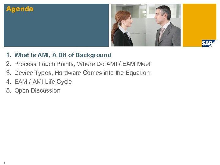 Agenda 1. 2. 3. 4. 5. 3 What is AMI, A Bit of Background