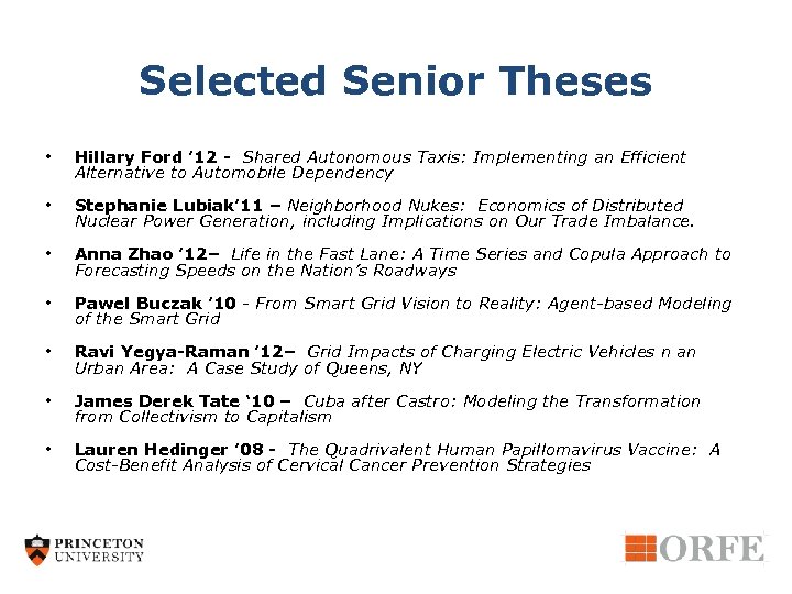 Selected Senior Theses • Hillary Ford ’ 12 - Shared Autonomous Taxis: Implementing an