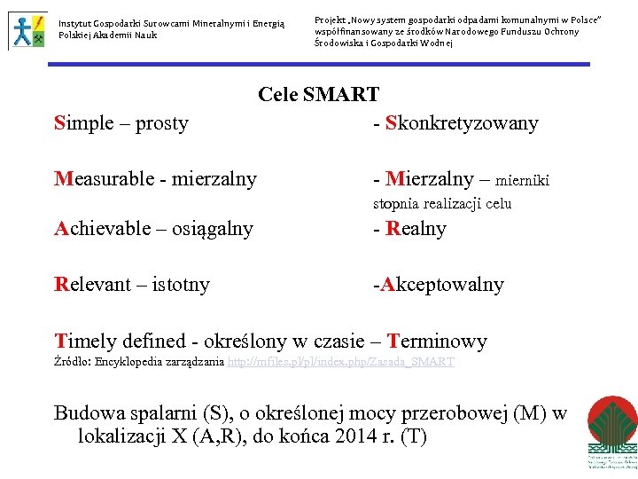 Instytut Gospodarki Surowcami Mineralnymi i Energią Polskiej Akademii Nauk Simple – prosty Projekt „Nowy