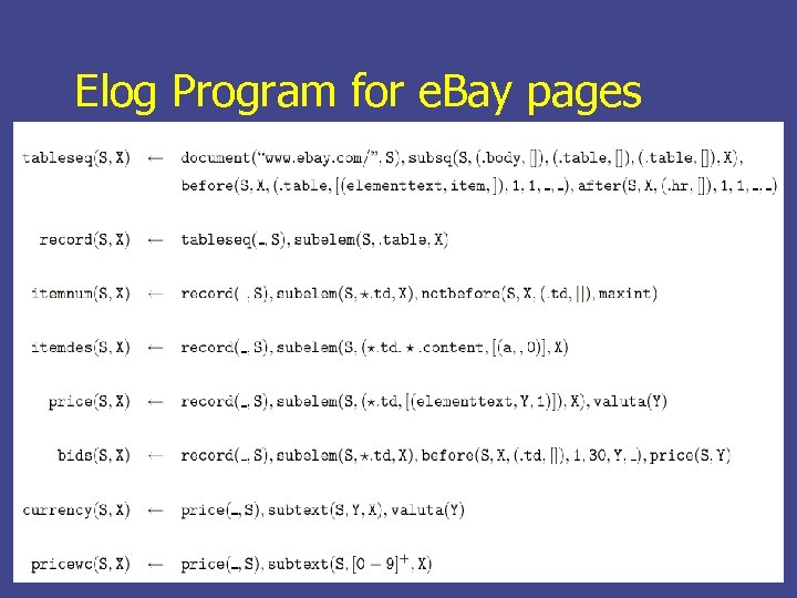 Elog Program for e. Bay pages 