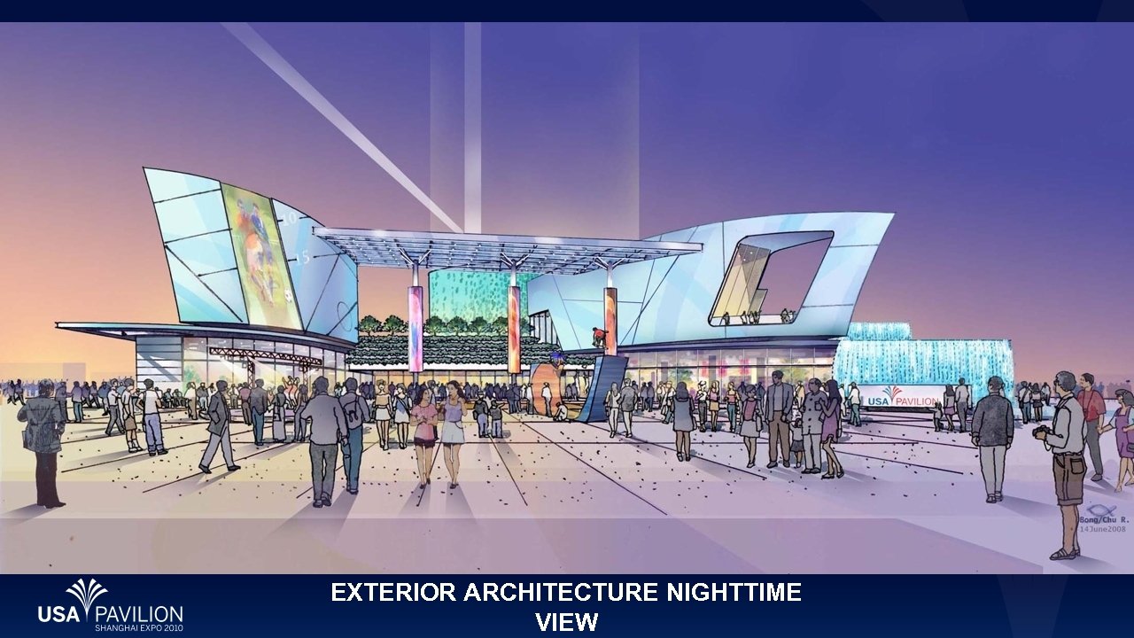 EXTERIOR ARCHITECTURE NIGHTTIME VIEW 