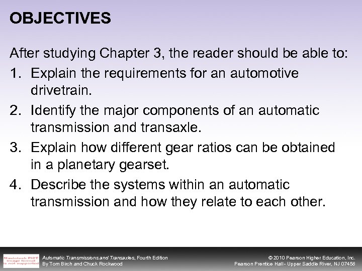 OBJECTIVES After studying Chapter 3, the reader should be able to: 1. Explain the