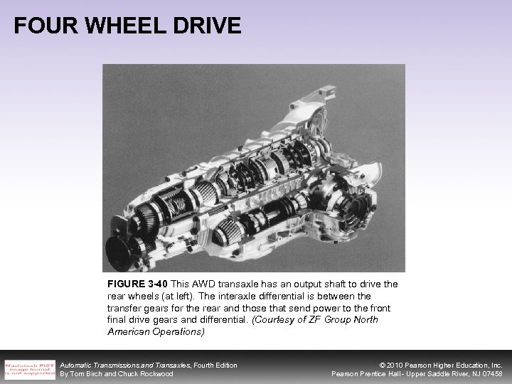 FOUR WHEEL DRIVE FIGURE 3 -40 This AWD transaxle has an output shaft to