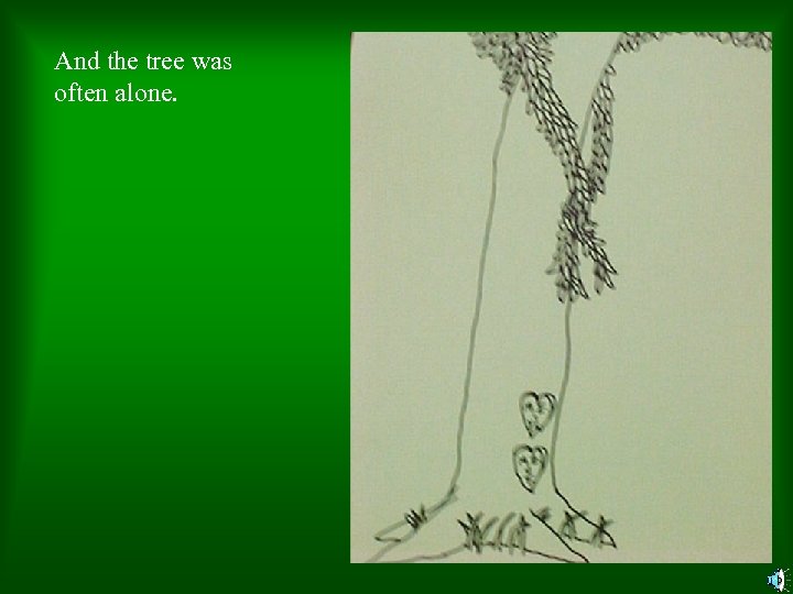 And the tree was often alone. 