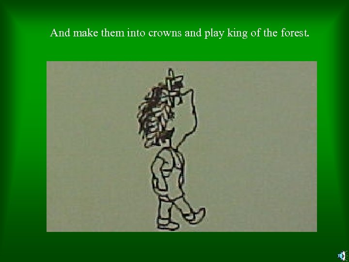 And make them into crowns and play king of the forest. 