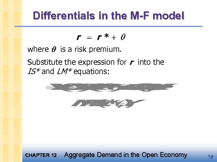 Differentials in the M-F model where is a risk premium. Substitute the expression for