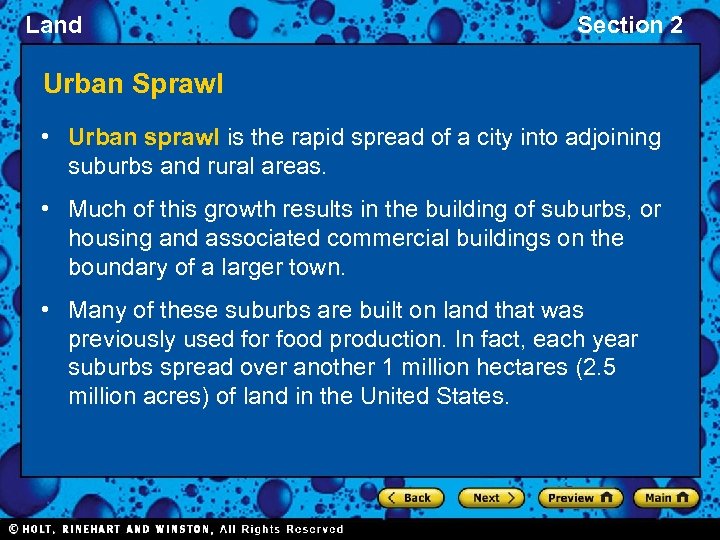 Land Section 2 Urban Land Use Preview