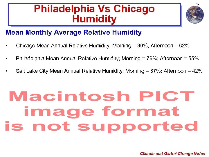 Philadelphia Vs Chicago Humidity 1 - Mean Monthly Average Relative Humidity • Chicago Mean