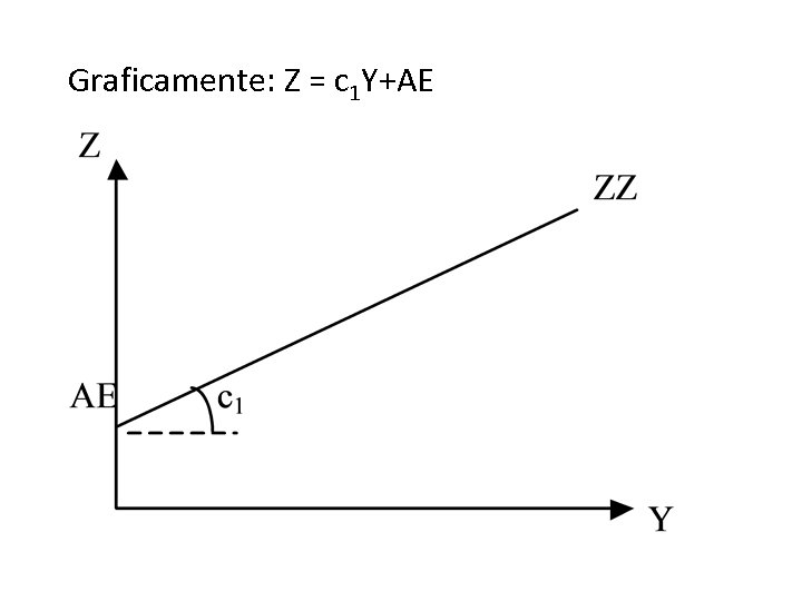 Graficamente: Z = c 1 Y+AE 