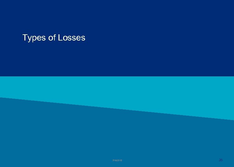 Types of Losses 3/16/2018 28 