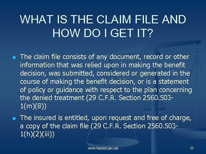 WHAT IS THE CLAIM FILE AND HOW DO I GET IT? n n The