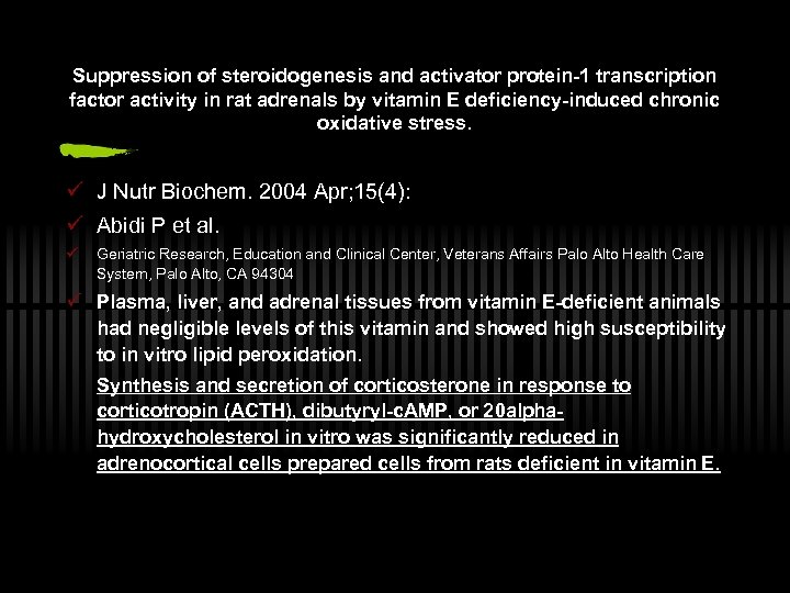Suppression of steroidogenesis and activator protein-1 transcription factor activity in rat adrenals by vitamin
