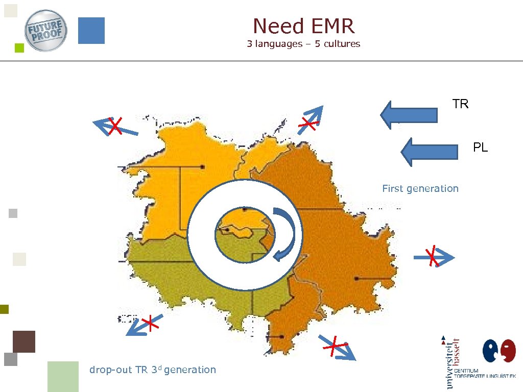 Need EMR 3 languages – 5 cultures TR PL First generation drop-out TR 3