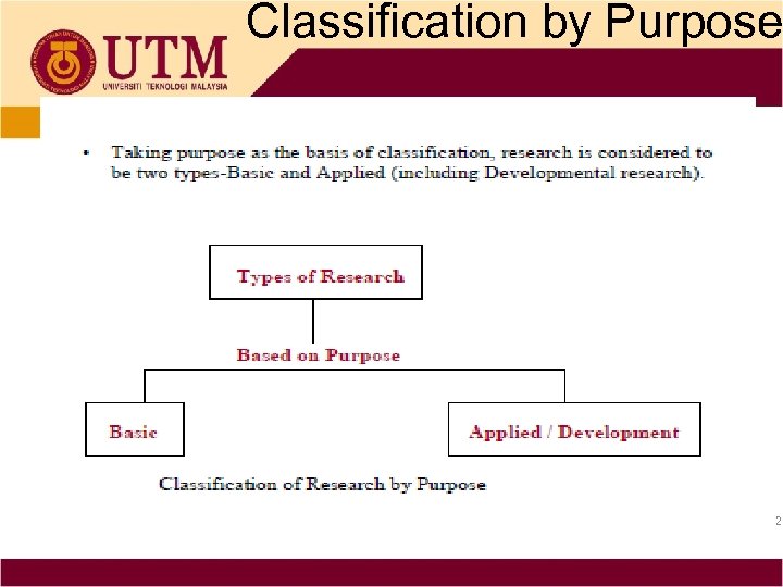 Classification by Purpose 23 