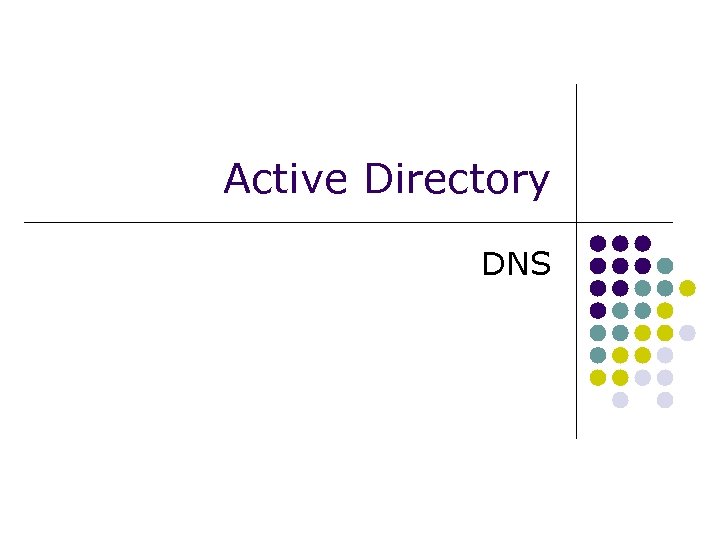 Active Directory DNS 