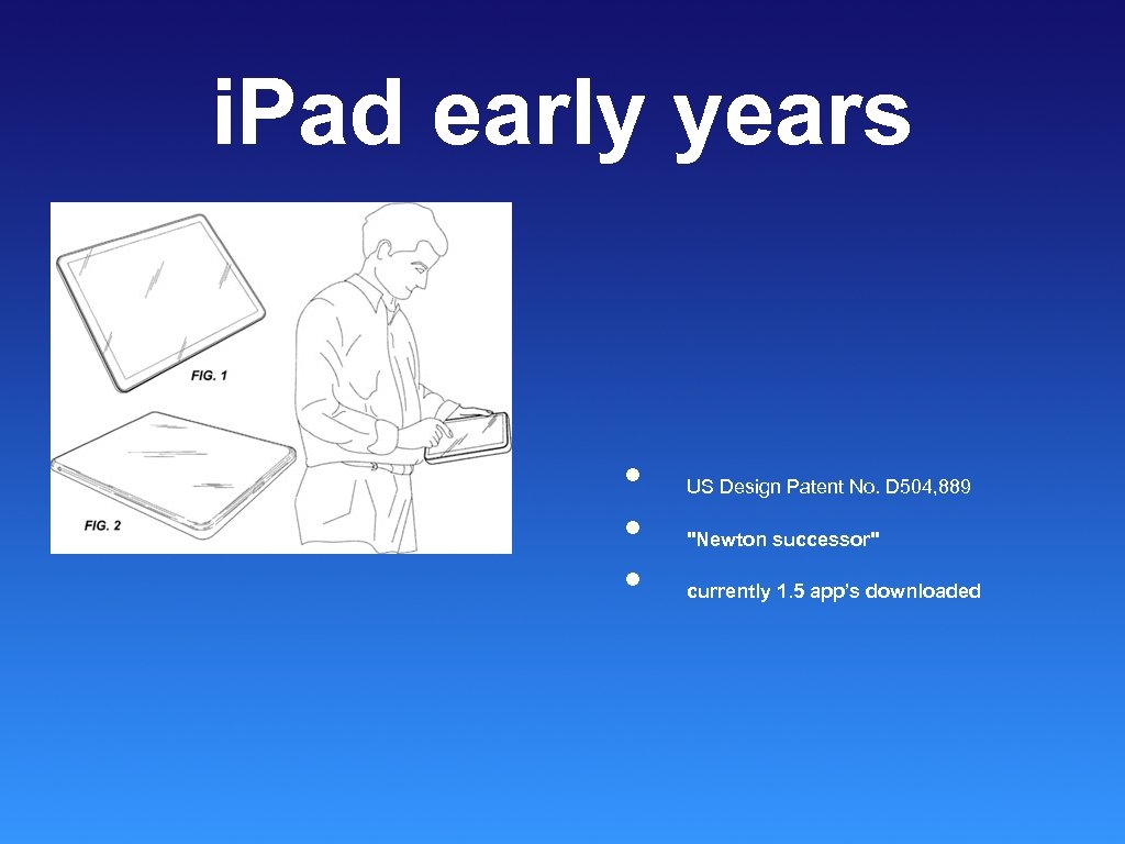 i. Pad early years • • • US Design Patent No. D 504, 889