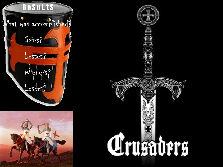 Re. Su. Lt. S What was accomplished? Gains? Losses? Winners? Losers? 