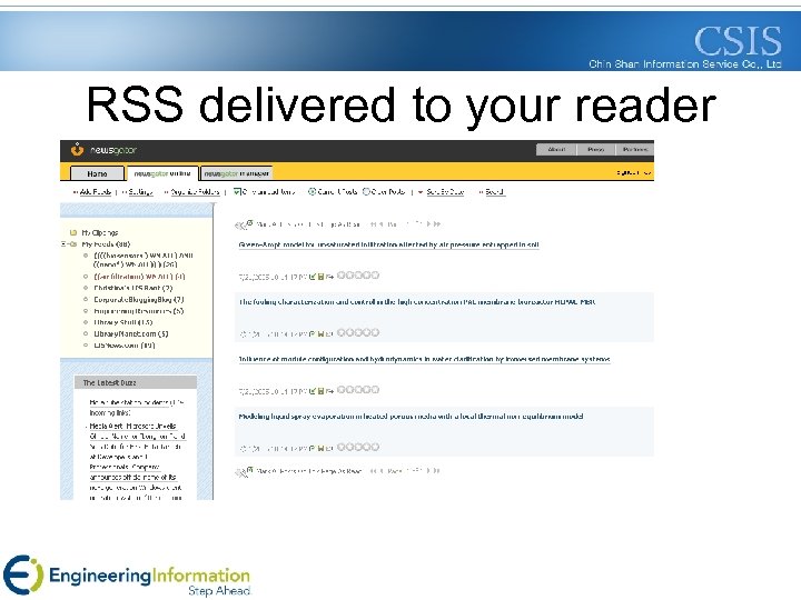 RSS delivered to your reader 
