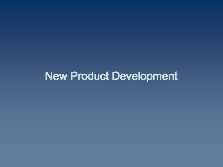 New Product Development 