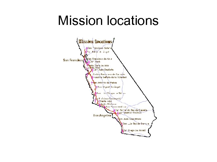 Mission locations 