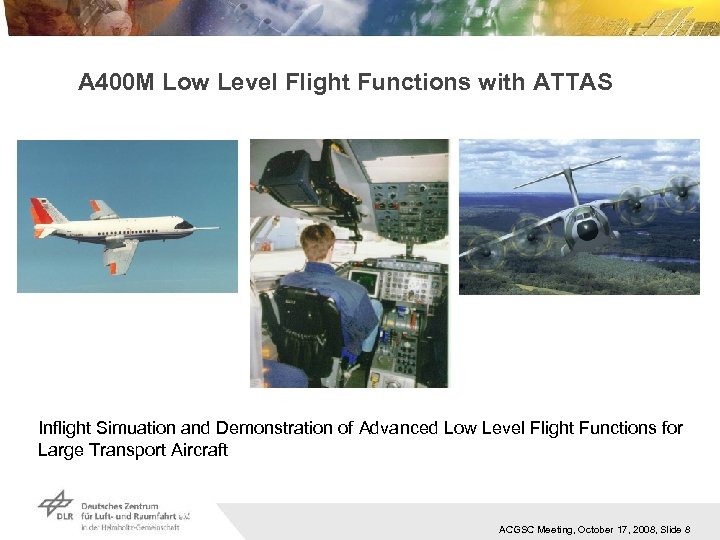 A 400 M Low Level Flight Functions with ATTAS Inflight Simuation and Demonstration of