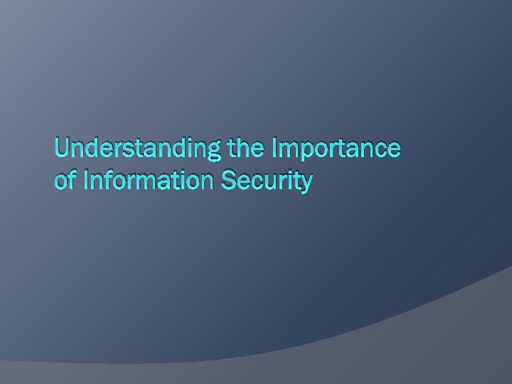 Understanding the Importance of Information Security 