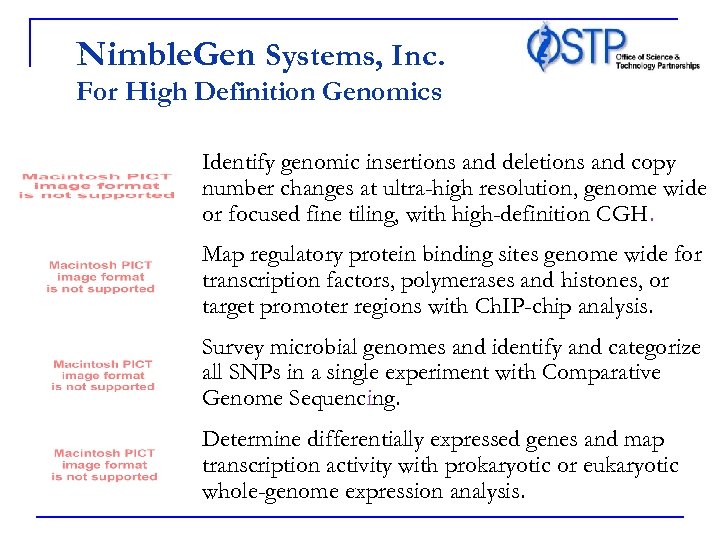 Nimble. Gen Systems, Inc. For High Definition Genomics Identify genomic insertions and deletions and