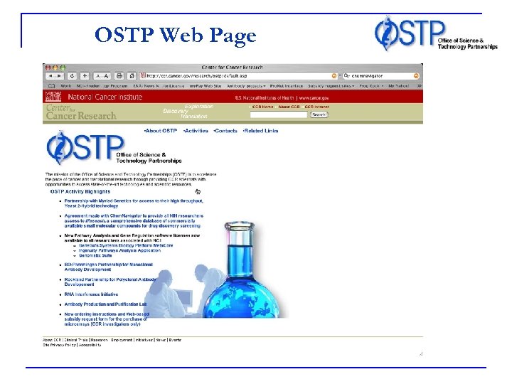 OSTP Web Page 