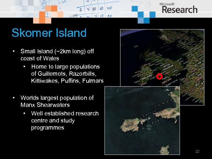 Skomer Island • Small Island (~2 km long) off coast of Wales • Home