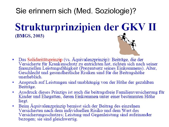 Sie erinnern sich (Med. Soziologie)? 