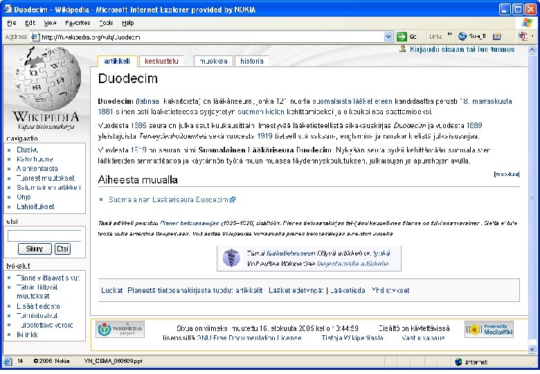 14 © 2006 Nokia YN_CEMA_060609. ppt 