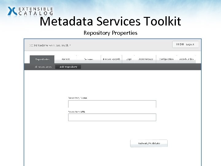 Metadata Services Toolkit Repository Properties 