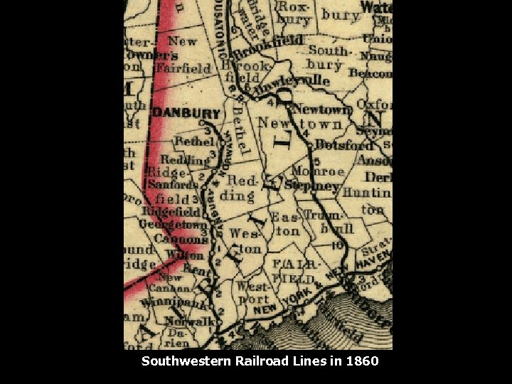 Southwestern Railroad Lines in 1860 