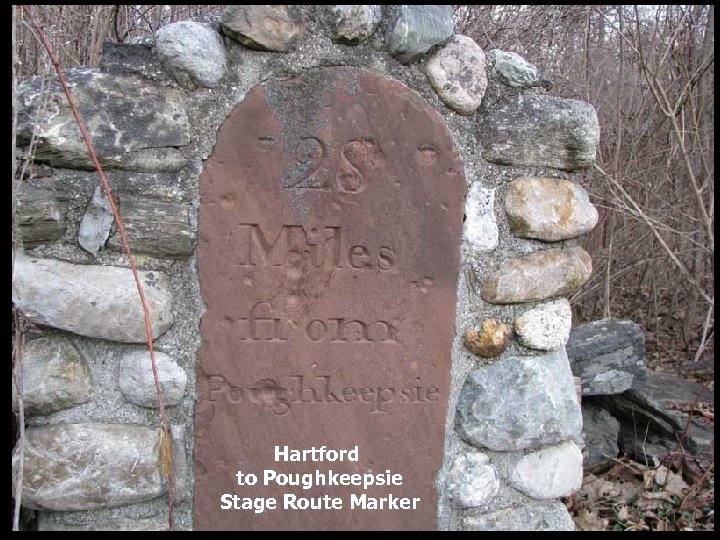 Hartford to Poughkeepsie Stage Route Marker 