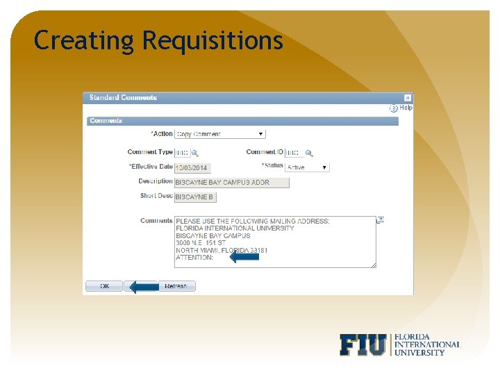 Creating Requisitions 