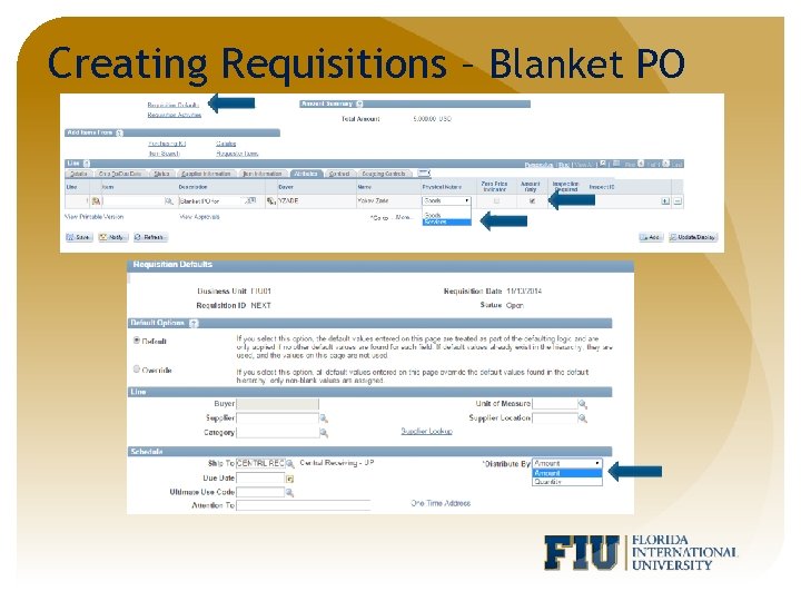 Creating Requisitions – Blanket PO 