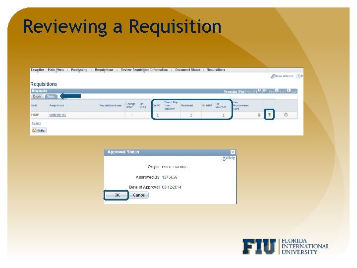 Reviewing a Requisition 