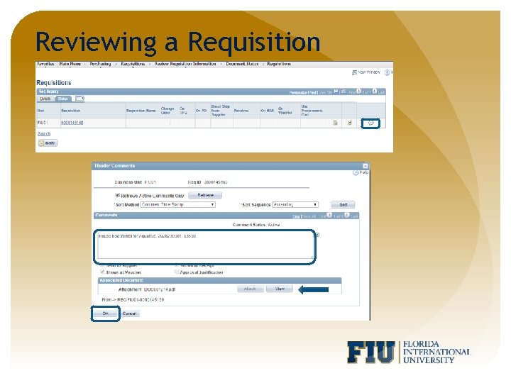 Reviewing a Requisition 