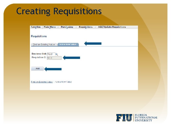 Creating Requisitions 