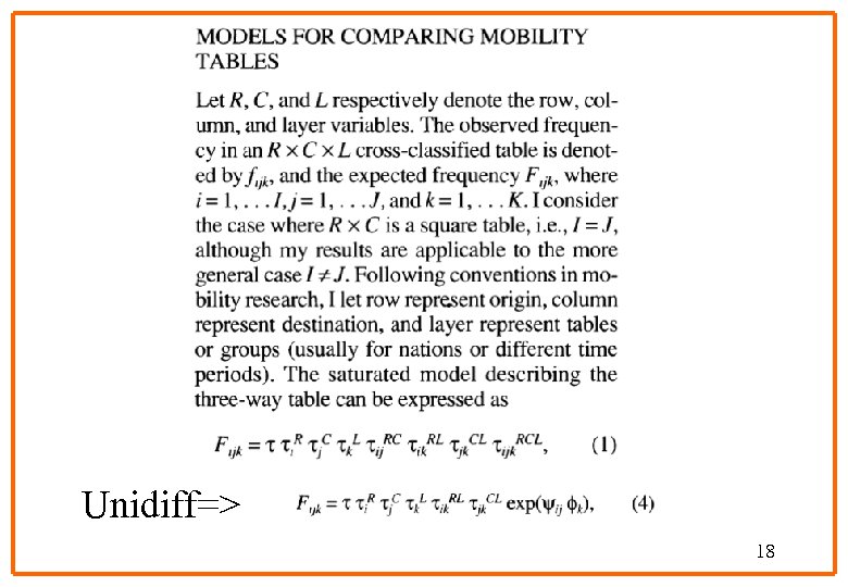 Unidiff=> 18 