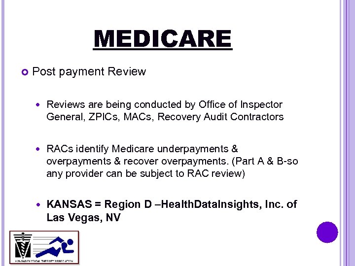 MEDICARE Post payment Reviews are being conducted by Office of Inspector General, ZPICs, MACs,