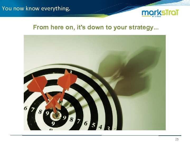 You now know everything. From here on, it's down to your strategy. . .