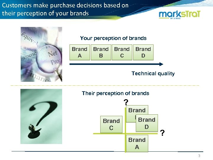 Customers make purchase decisions based on their perception of your brands Your perception of