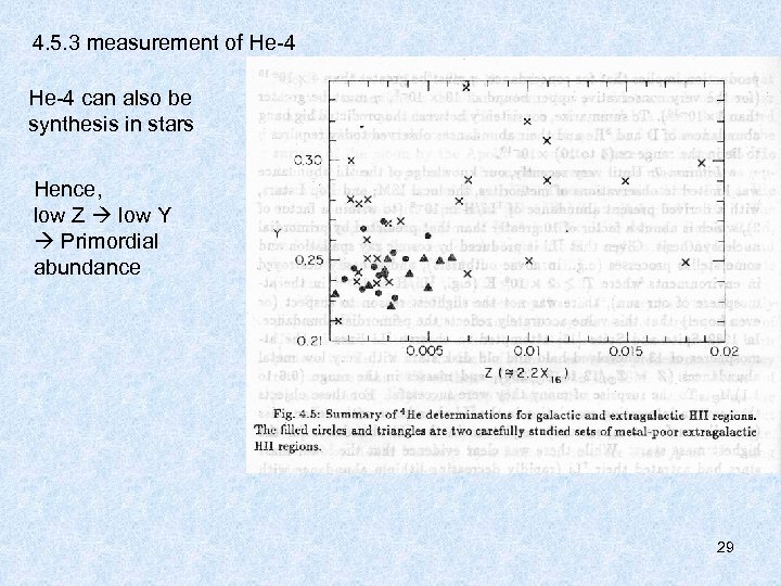 4. 5. 3 measurement of He-4 can also be synthesis in stars Hence, low