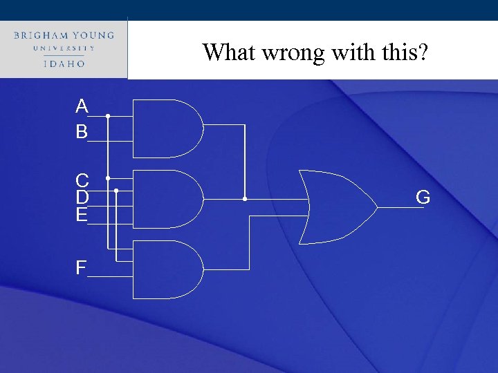 Click to edit Master title style What wrong with this? A B C D