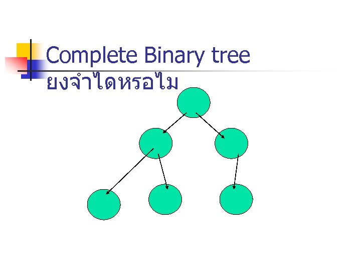 Complete Binary tree ยงจำไดหรอไม 