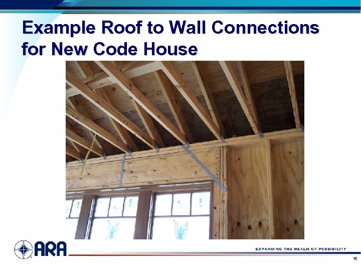 Example Roof to Wall Connections for New Code House 16 