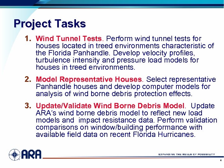 Project Tasks 1. Wind Tunnel Tests. Perform wind tunnel tests for houses located in