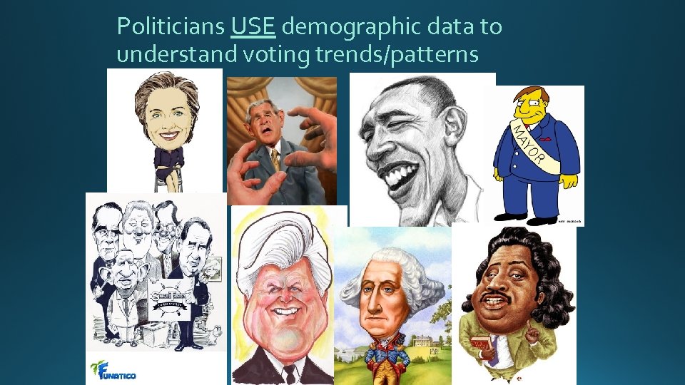 Politicians USE demographic data to understand voting trends/patterns 